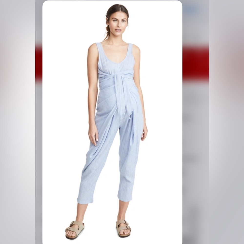 Hatch gingham Wrap Around maternity Jumpsuit